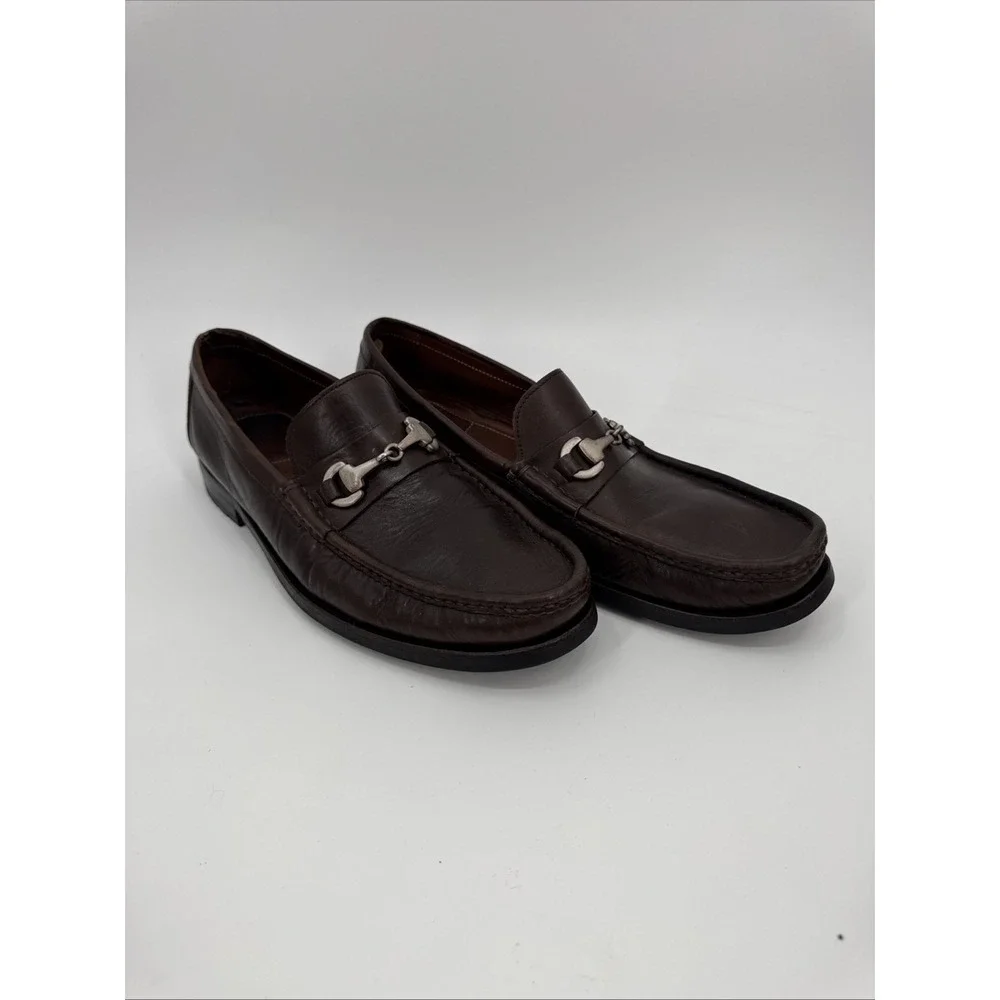 Allen Edmonds Arezzo Loafer Men Size 11.5 D Brown Italian Bit Leather 55107